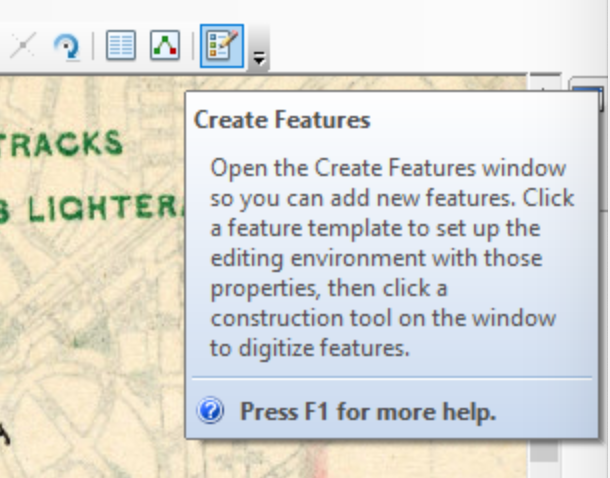 create features button